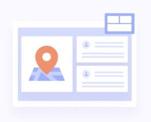 painel de localização